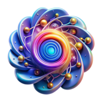 serene vintage An artificial intelligence represented as a swirling nebula of light and data, vibrant colors and complex patterns, abstract AI style high resolution png
