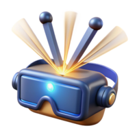 wonderful abstract A virtual reality headset emitting beams of light, immersive lighting, digital art style premium png