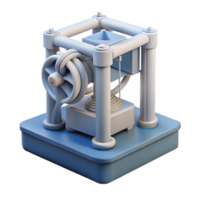 beautiful abstract A 3D printer creating a complex, intricate sculpture, studio lighting, time-lapse photography style 4K png