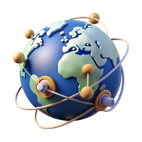 stunning abstract A network of interconnected satellites orbiting Earth, realistic space lighting, infographic style high quality png