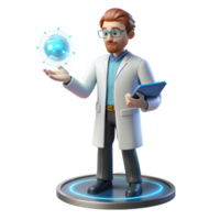 beautiful rustic A scientist working on a holographic interface, laboratory lighting, photorealistic style high resolution png