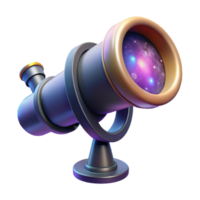 extraordinary abstract A futuristic telescope peering into a distant galaxy, cosmic colors and nebulae, space art style professional png