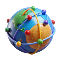 elegant minimalist A data visualization of global internet traffic, dynamic and colorful lines, infographic style high quality png