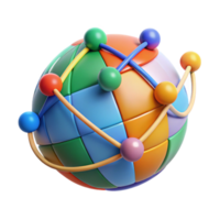 elegant minimalist A data visualization of global internet traffic, dynamic and colorful lines, infographic style original png