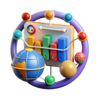 magnificent classic A data visualization of global internet traffic, dynamic and colorful lines, infographic style original png