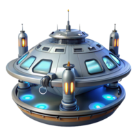 impressive modern A sleek, futuristic spaceship docks with a massive, orbital station, its docking lights illuminating the surrounding space. Sci-fi, realistic style high quality png