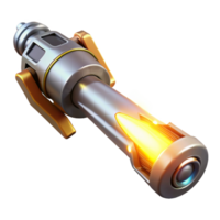 vibrant contemporary A powerful energy beam erupts from a futuristic weapon, illuminating the surrounding area in a blinding flash of light. Sci-fi, action style authentic png