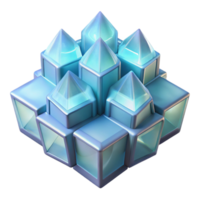 impressive vintage Interlocking, crystalline structures, emitting a soft, internal glow, with a cool, icy color palette, Art Deco style high quality png