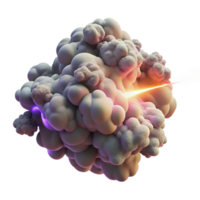 impressive traditional A cloud of swirling smoke and dust, illuminated by beams of laser light, creating intricate patterns, cyberpunk style premium png