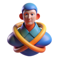 elegant rustic Abstract portrait formed by intersecting lines and curves, with a bold, contrasting color scheme, Bauhaus style detailed png