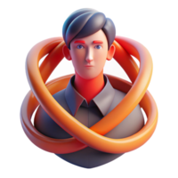 stunning creative Abstract portrait formed by intersecting lines and curves, with a bold, contrasting color scheme, Bauhaus style authentic png