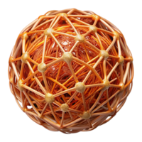 beautiful modern A network of interwoven, glowing fibers, resembling a complex tapestry, with a warm, earthy color palette, organic style high quality png