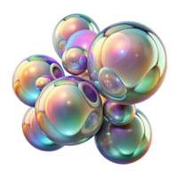 dramatic artistic A cluster of floating, iridescent bubbles, reflecting distorted images of the surrounding environment, dreamlike style exclusive png