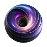 beautiful contemporary A swirling vortex of light and color, resembling a black hole, with a dark, mysterious atmosphere, cosmic style premium png