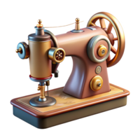 vibrant creative A highly detailed drawing of a vintage sewing machine with intricate mechanisms, realistic lighting, technical illustration style detailed png