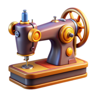 dramatic rustic A highly detailed drawing of a vintage sewing machine with intricate mechanisms, realistic lighting, technical illustration style premium png