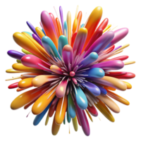 elegant modern A chaotic explosion of colorful brushstrokes, resembling a fireworks display, with a high contrast, dynamic lighting, abstract expressionism style professional png