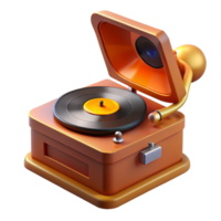 dramatic rustic A grainy photograph of a vintage record player with a vinyl record spinning, warm, nostalgic lighting, retro style original png