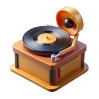serene vintage A grainy photograph of a vintage record player with a vinyl record spinning, warm, nostalgic lighting, retro style professional png