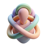 vibrant traditional Abstract portrait formed by intersecting lines and curves, with a soft, pastel color scheme, Bauhaus style exclusive png