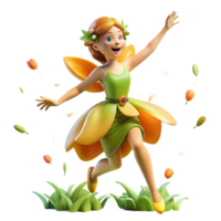 elegant artistic A playful nymph, dancing in a sunlit meadow, scattering flower petals, rendered in a vibrant impressionistic style authentic png