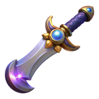 elegant abstract A gothic dagger with an ornate handle, gleaming in the moonlight, fantasy art style detailed png