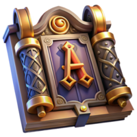 stunning artistic A gothic manuscript with illuminated letters, intricate details, medieval art style high resolution png