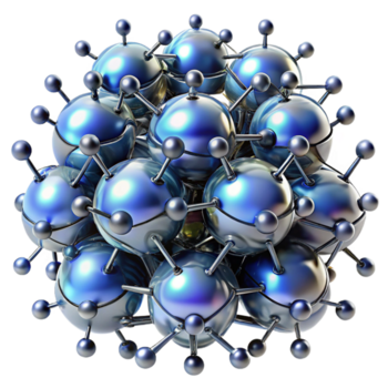 stunning traditional A swarm of nanobots assembling themselves into a complex, three-dimensional structure, lit by microscopic lasers. Nanotechnology illustration style genuine png