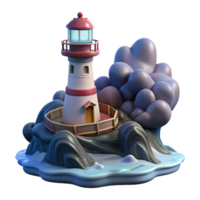 serene artistic A floating lighthouse, guiding ships through a stormy sea, dramatic lighting, fantasy, detailed png