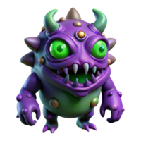 wonderful traditional A genetically modified creature with multiple eyes, lurking in the shadows, green and purple color palette, ominous lighting, dark fantasy style premium png