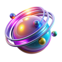 extraordinary classic Chromatic orbs of light dancing around a central singularity, with a bokeh effect and vibrant neon colors, in a cyberpunk style exclusive png