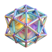 vibrant vintage Crystalline structures forming intricate lattices, with a refractive light effect and iridescent hues, in a minimalist style premium png