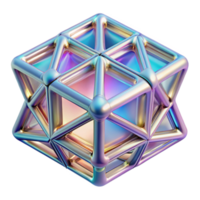 elegant creative Crystalline structures forming intricate lattices, with a refractive light effect and iridescent hues, in a minimalist style 4K png