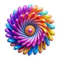 elegant contemporary A dynamic explosion of particles, radiating outwards in a spiral pattern, with a vibrant color palette and a motion blur effect, in an abstract expressionist style high quality png