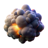vibrant minimalist A cloud of swirling smoke, illuminated by a back light, with a volumetric effect and a monochromatic color scheme, in a dark and moody style premium png