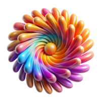 vibrant vintage A dynamic explosion of particles, radiating outwards in a spiral pattern, with a vibrant color palette and a motion blur effect, in an abstract expressionist style genuine png