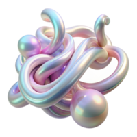impressive contemporary Fluid tendrils reaching out and intertwining, with a pearlescent sheen and soft pastel colors, in an organic abstract style genuine png
