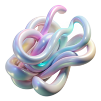 extraordinary vintage Fluid tendrils reaching out and intertwining, with a pearlescent sheen and soft pastel colors, in an organic abstract style original png