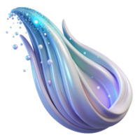 magnificent creative A cascade of flowing particles, resembling a waterfall of light, with a long exposure effect and a cool color palette, in a dreamlike style original png