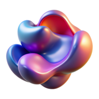 stunning minimalist Organic shapes morphing and evolving, with a smooth, glossy surface and vibrant, saturated colors, in a biomorphic abstract style professional png