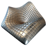 impressive abstract A field of distorted grids, warping and bending in three-dimensional space, with a metallic texture and a dramatic lighting contrast, in a digital art style detailed png