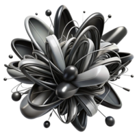 impressive modern A chaotic jumble of lines and scribbles, with a gestural quality and a high contrast black and white color scheme, in an action painting style original png