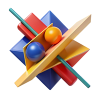 beautiful abstract A dynamic composition of intersecting lines and planes, with a bold color scheme and a geometric abstract style, in a constructivist style high quality png