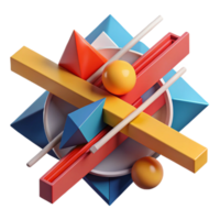 wonderful rustic A dynamic composition of intersecting lines and planes, with a bold color scheme and a geometric abstract style, in a constructivist style authentic png