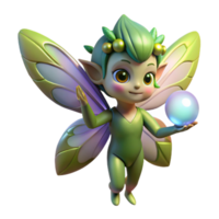 impressive rustic A mischievous forest sprite with iridescent butterfly wings, holding a glowing orb, dappled sunlight filtering through the trees, Art Nouveau style detailed png