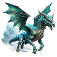 magnificent rustic A majestic dragon with scales of obsidian and eyes of burning emerald, soaring through a storm-wracked sky, fantasy art style authentic png