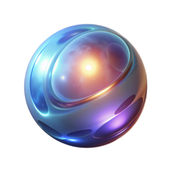 impresionante clásico un solitario, brillante orbe de puro energía flotante en el vacío, emitiendo un suave, pulsante luz, resumen Arte estilo 4k png