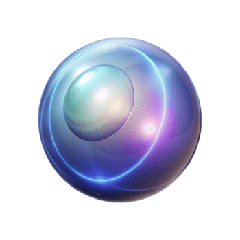 dramático creativo un solitario, brillante orbe de puro energía flotante en el vacío, emitiendo un suave, pulsante luz, resumen Arte estilo alto calidad png