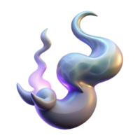 wonderful modern A wisp of iridescent smoke forming the shape of a mythical creature, illuminated by a single ray of moonlight, fantasy art style detailed png