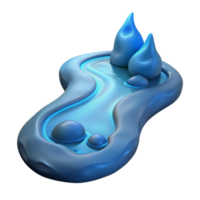 elegant creative A tranquil water elemental flowing through a stream, serene and reflective lighting, impressionist style professional png